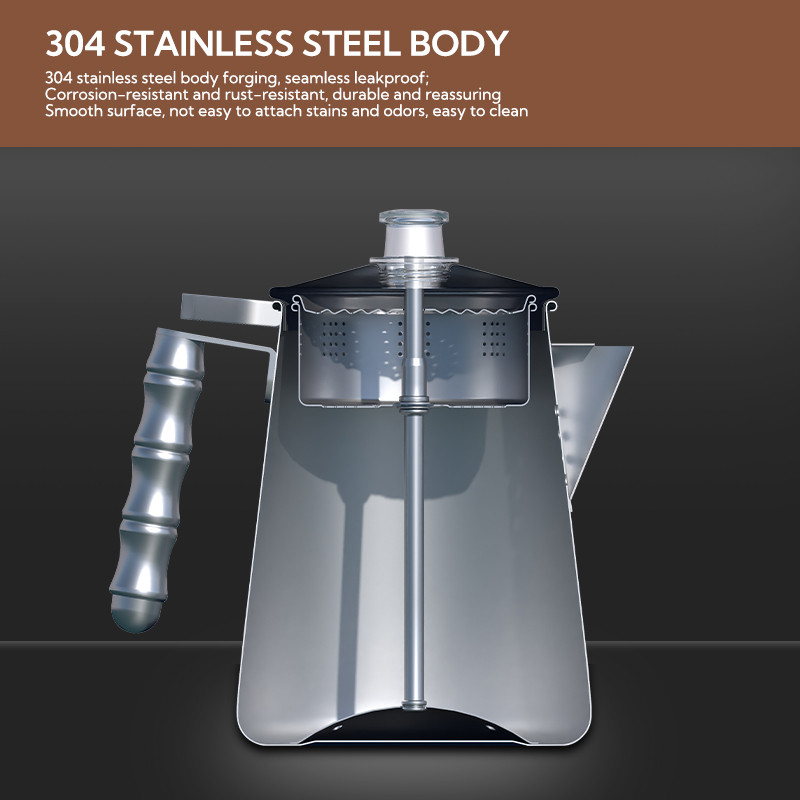 Camping Outdoor Accessories Cookware Kit Camping Kettle Stainless Steel Water Kettle Coffee Pot