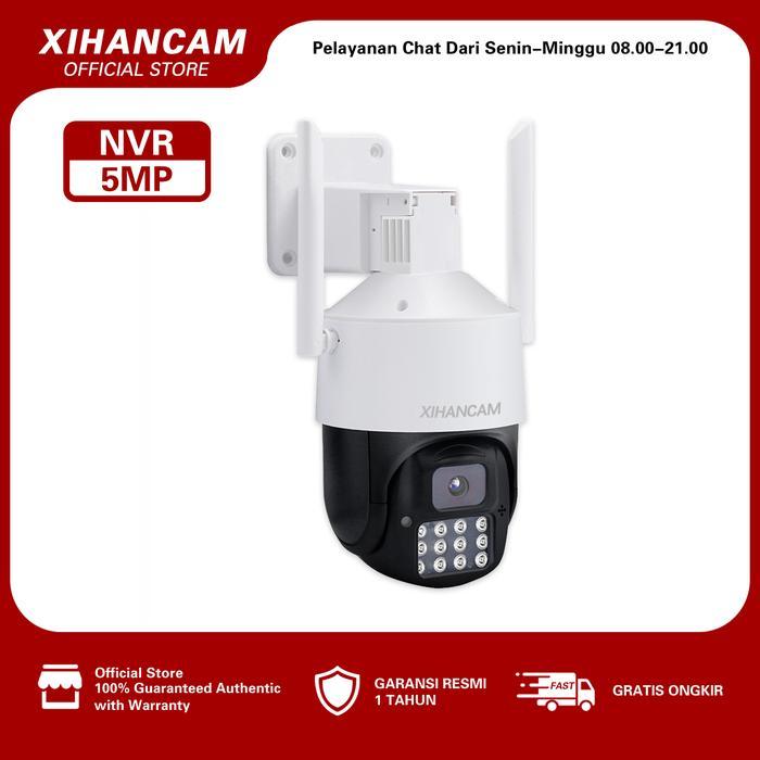 XIHANCAM 5MP CCTV Outdoor Wifi Waterproof Smart IP Kamera Zoom 360 PTZ CCTV Wifi Jarak Jauh Lewat HP