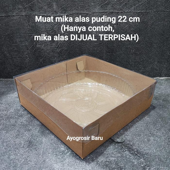 Laminasi Dus Kraft Mika 22X22X7 Isi 10 Pcs / Box Catering Puding Hampers