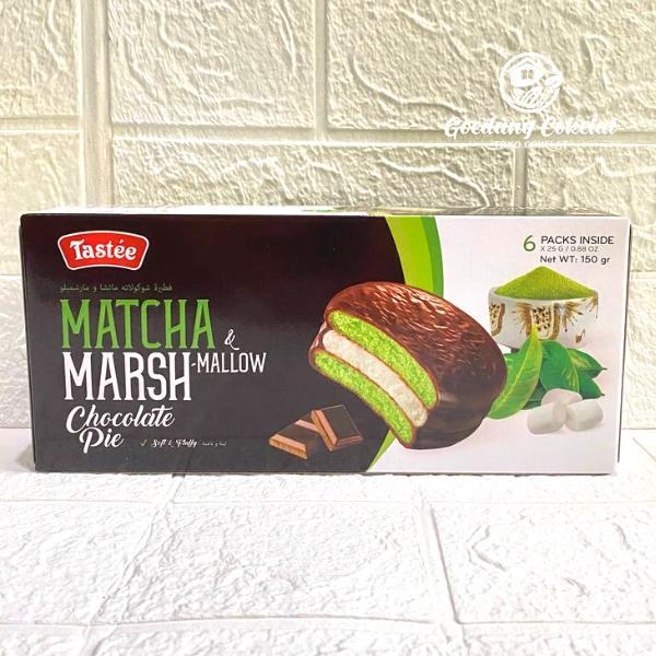 Tastee Marshmallow Chocolate Choco Pie Matcha Banana Classic Coconut 150Gr / 1Box Isi 6Pcs