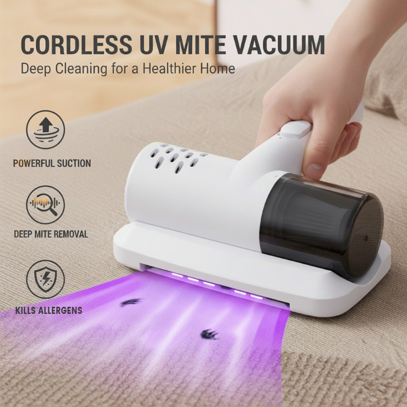 Multifunctional Wireless Handheld UV Bed Vacuum Cleaner Mite Removal Mini Vacuum Cleaner Bed and