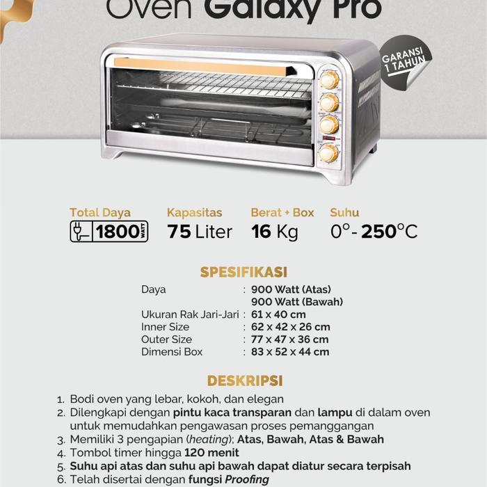 oven galaxy pro signora 75lt