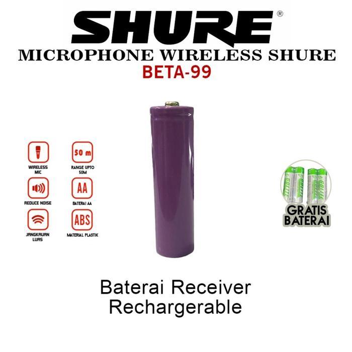 MIC WIRELESS SHURE BETA 99 HANDHELD BETA99 / MIKROFON SHURE - PUTIH