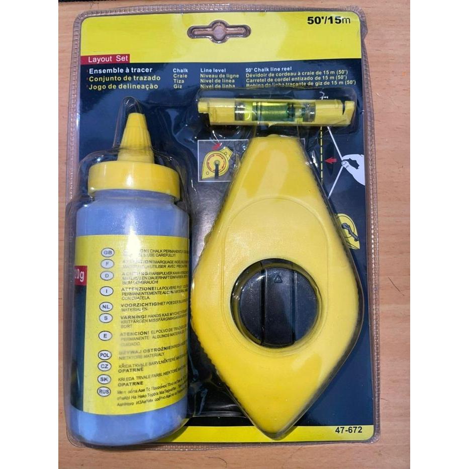 "New" Benang Sipatan Ukur Tukang Set benang tukang set