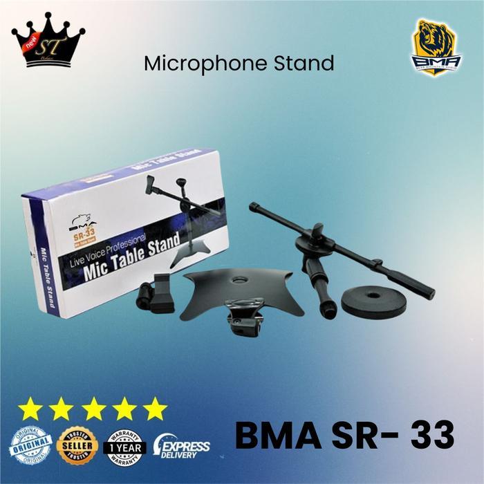 BMA SR-33 SR33 SR 33 STAND MIC MICROPHONE PENDEK BOOM MEJA PODIUM DESK