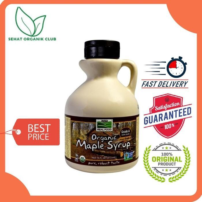 Now Foods, Organic Organik Maple Syrup Grade B / Grade A dark Color