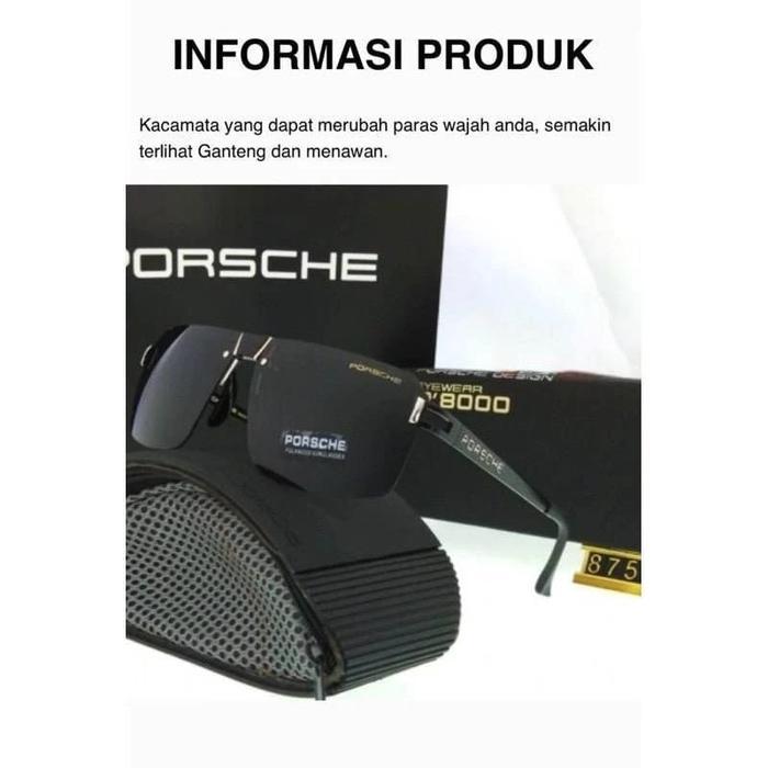 Kacamata Pria Hitam Anti Radiasi Polaris Anti Silau Siang Malam Kaca Mata Cowok Keren Korea Style
