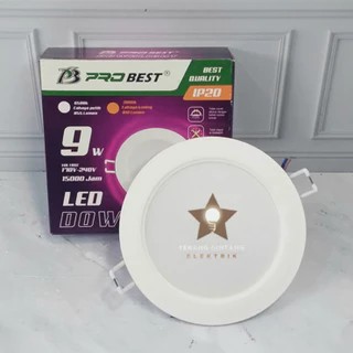 Lampu Downlight Led Inbow Probest 9W 9Watt putih 3,5inch superbright