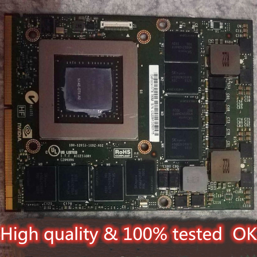 Test ok GTX 780M GTX780M 4GB N14E-GTX-A2 Graphic Video VGA Card For A1312 Dell Alienware M17X R5 R4 