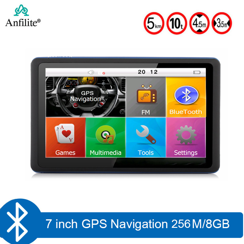7 inch touch screen wince 6.0 truck GPS Navigation FM Bluetooth AVIN Car rear camera reversing camer