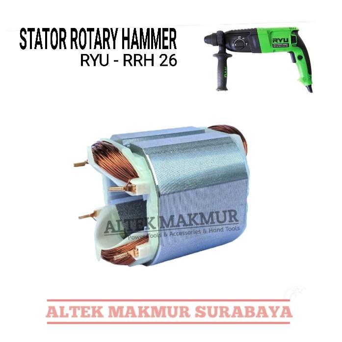 STATOR RUMAH ARMATURE RYU RRH26 BANTALAN BOR ROTARY HAMMER RYU RRH 26