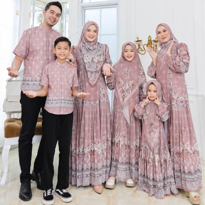 PREMIUM GAMIS COUPLE FAMILY TERBARU INAYAH SERIES BY AC ORIGINAL GAMIS SYARI IBU DAN ANAK COUPLE