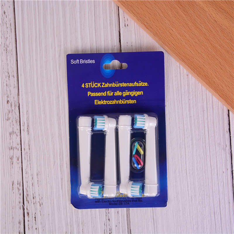 4 buah kepala sikat pengganti untuk kepala pengganti sikat gigi elektrik tipe rotasi Oral B