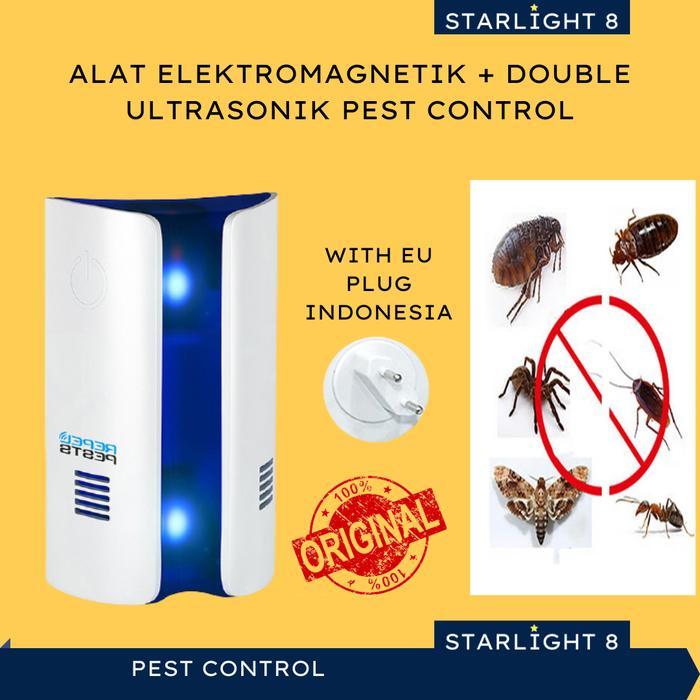 Dual Ultrasonic Elektrik Pest Control Anti Nyamuk Tikus Kecoa Lalat