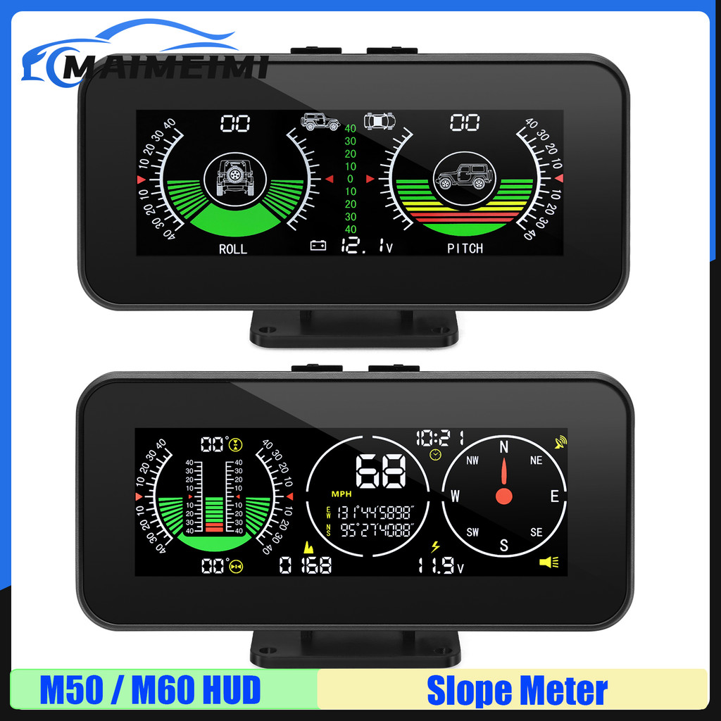 M50 Slope Meter Display GPS+BDS Dual-mode Chip Head Up Display M50 HUD Intelligent Inclinometer Off-