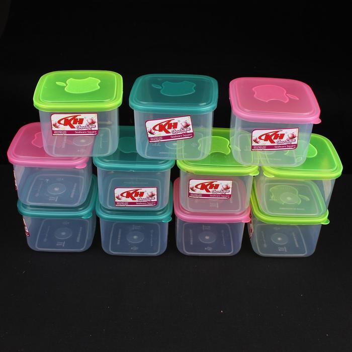 (3 PCS) Toples Plastik Segi Kotak Kecil KH Chantique Square Sealware/Toples