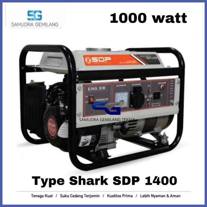 ENGINE GENSET SHARK SDP 1400 GENERATOR LISTRIK MESIN GENSET 1000WATT