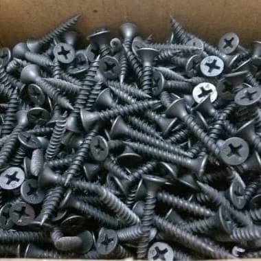 Promo skrup gypsum 2.5 cm skrup hitam skrup tajam