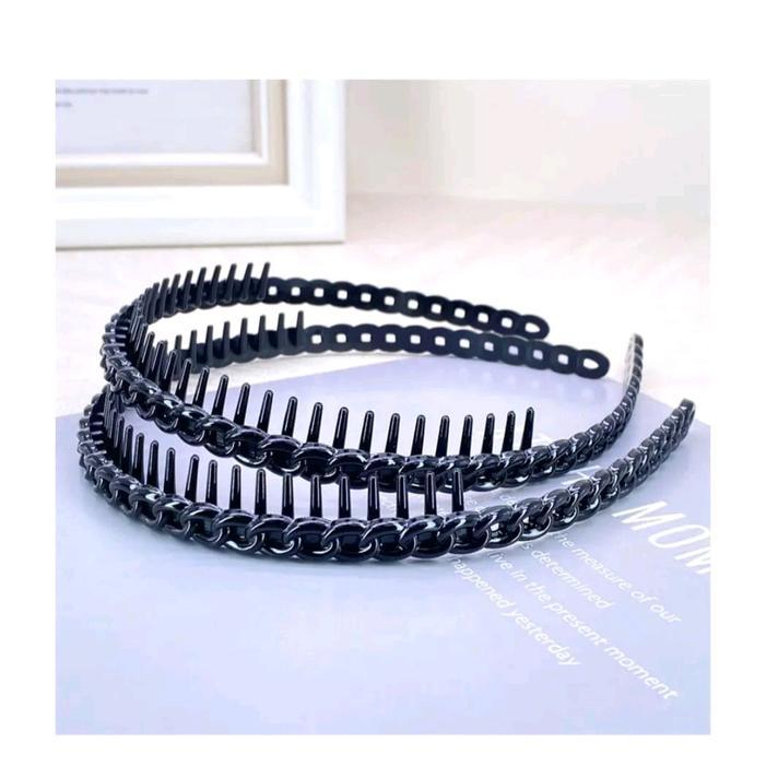 BANDO SIRKAM HITAM PRIA WANITA BANDO OLAHRAGA PREMIUM BANDO SPORT BANDO GIGI RANTAI Headbands