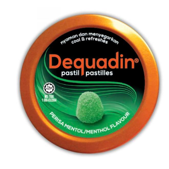 DEQUADIN COOL REFRESHING CANDY LOZENGES LEMON MINT PASTILLES 100% ORIGINAL