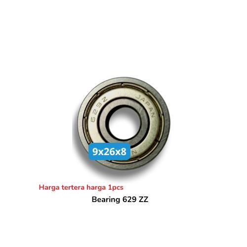 "New" Bearing 629 ZZ N*N Roller Ball Bearing Diameter dalam : 9 mm Diameter luar : 26 mm Tebal : 8