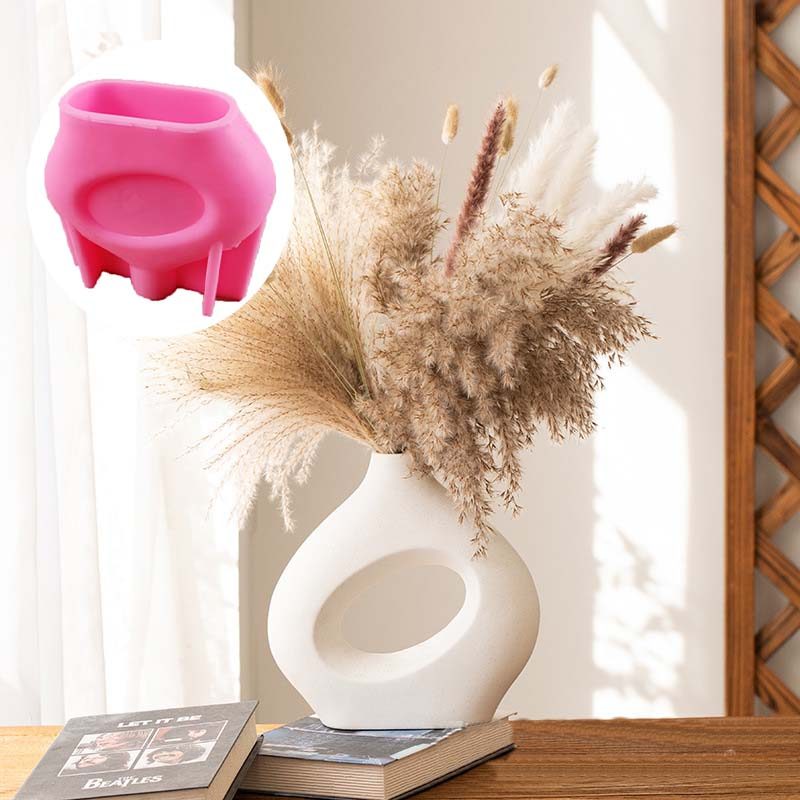 Cetakan Silikon Pot Bunga Besar Diy Cetakan Tempat Lilin Cetakan Tanah Liat Cetakan Semen Plester Va