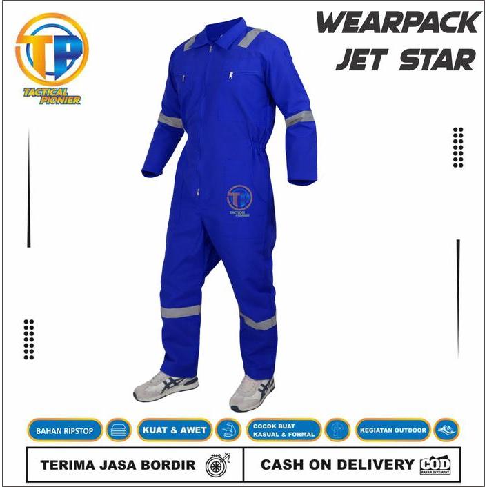 SAFETY wearpack safety model terbaru Hitam Merah Navy Abu Pria Celana Baju Panjang