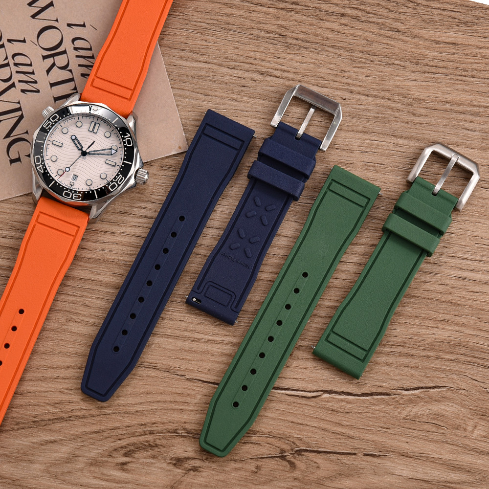 FKM Rubber Strap for IWC Big Pilot Mark Portugieser TOP GUN 20mm21mm 22mm Quick Release Strap Diving