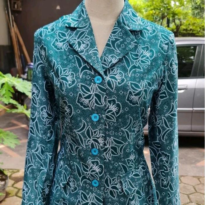 BAJU SERAGAM BATIK PKK NASIONAL MODEL BLOUSE DAN BLAZER SIZE S-5L WANITA KERJA