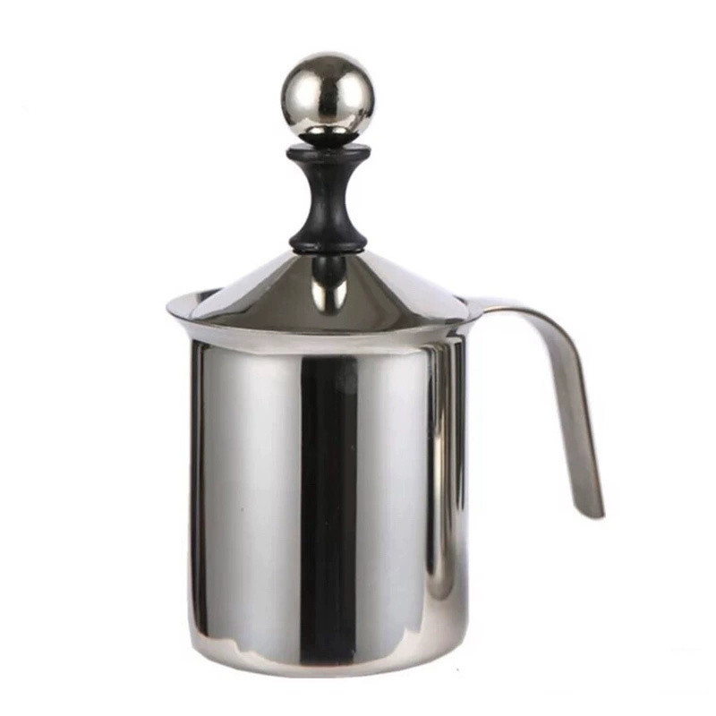 400cc/800cc 304 Stainless Steel Double-layer Filter Mesh Manual Milk Frothers Milk Foam Creamer