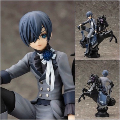 Black Butler Ciel Phantomhive Sebastian Michaelis Anime Figure Model Statue Boys Collection Desktop