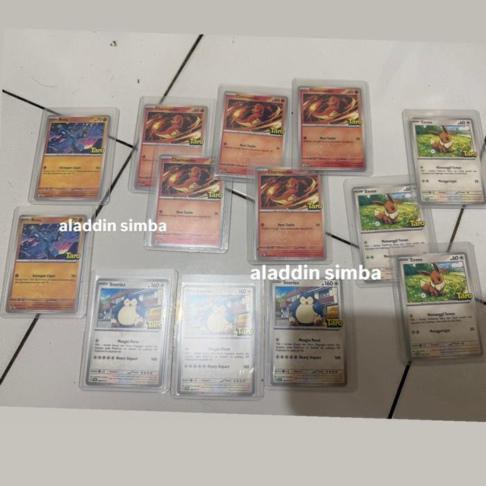 Terlaris Promo Pack Kartu Pokemon Taro Charmander , Eevee , Snorlax , Riolu SALE