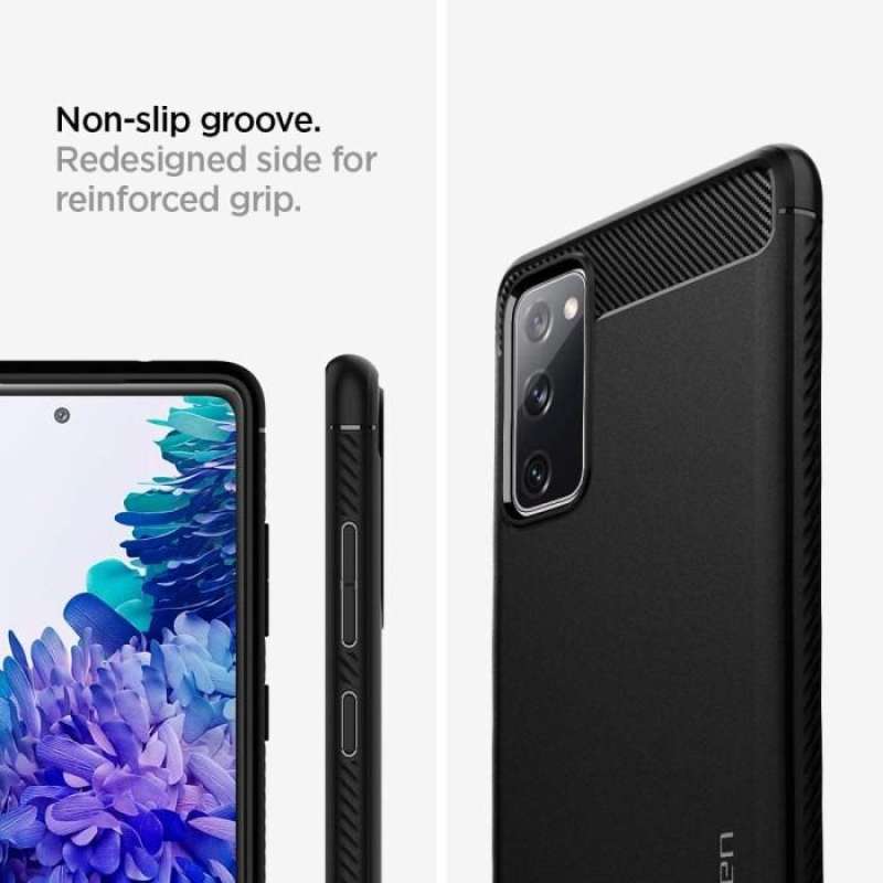 Case Samsung Galaxy S20 FE Spigen Rugged Armor Softcase Carbon Casing