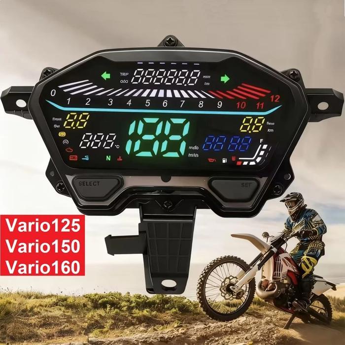 Led Speedometer Digital Vario 125 Vario 150 Vario 160 Click 150 Pengukur Tampilan Digital Suhu