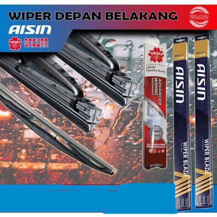 Wiper Depan Belakang Brio Satya AISIN SAKURA HEMAT