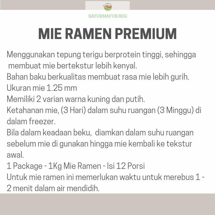 "New" Mie Ramen Premium Mentah Halal Isi 12 Porsi