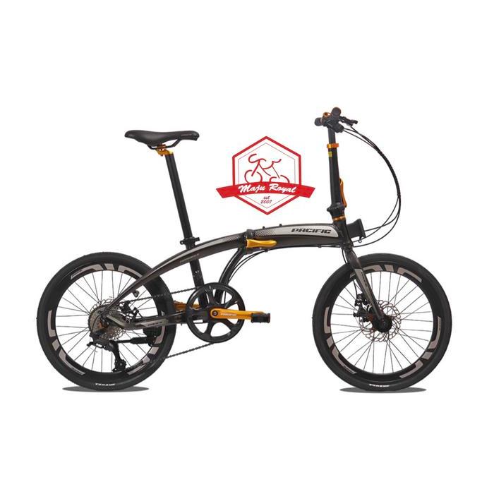 Sepeda Lipat Pacific Noris 2.3 22 Inch 8 Speed Alloy Disc 20 New Putih