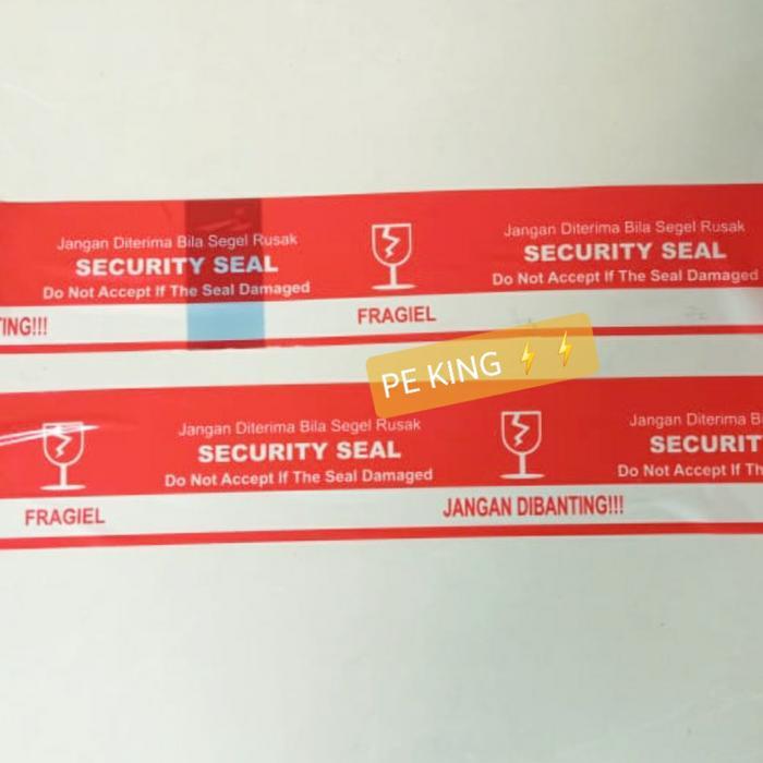 "New" Fragile Merah Putih JANGAN DIBANTING 90yd Isolasi Lakban Surabaya