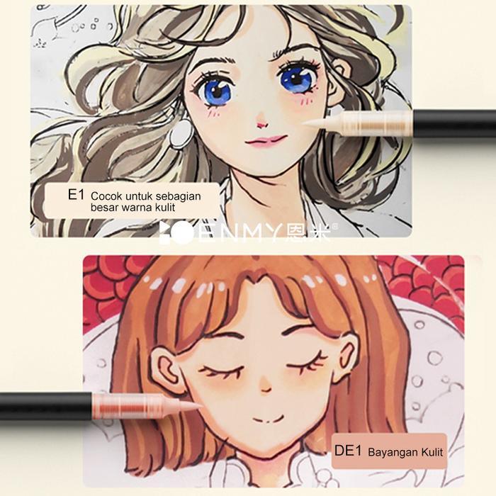 "New" ENMY Acrylic Marker 1PC Suplemen Versi Tunggal -60 Warna