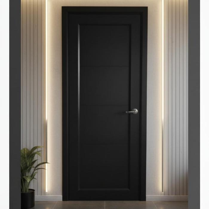 Pintu Exclusive UPVC BOARD 80x200x7cm Full Kusen dan Aksesories Bahan Kuat dan Tahan Lama Cocok