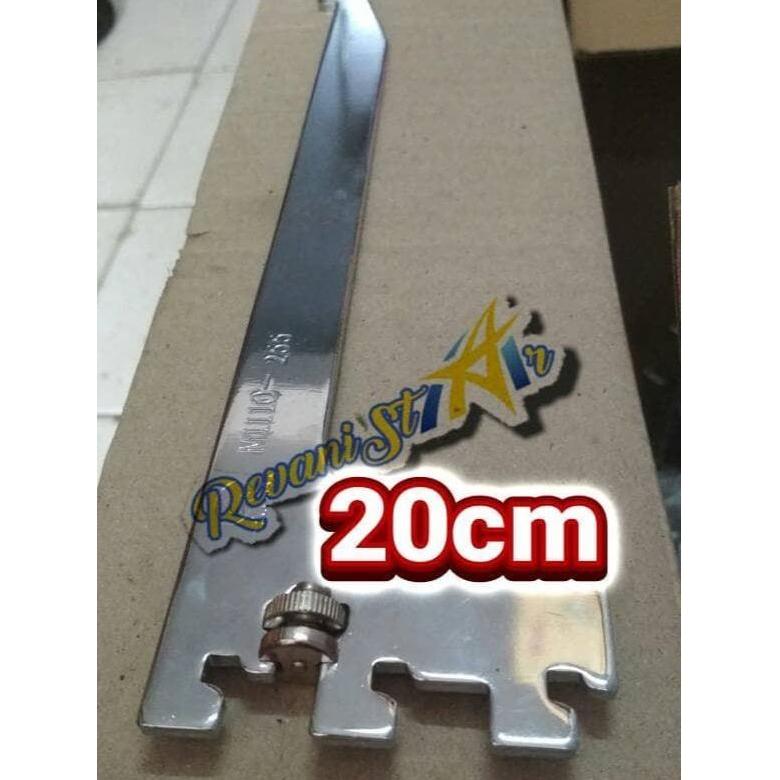 20cm Siku rak kaca daun bracket penyangga kaca stainless