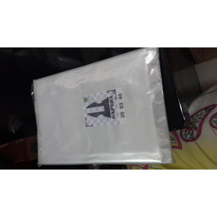 plastik pp 20x40 / plastik bening / plastik kerupuk / plastik sepatu