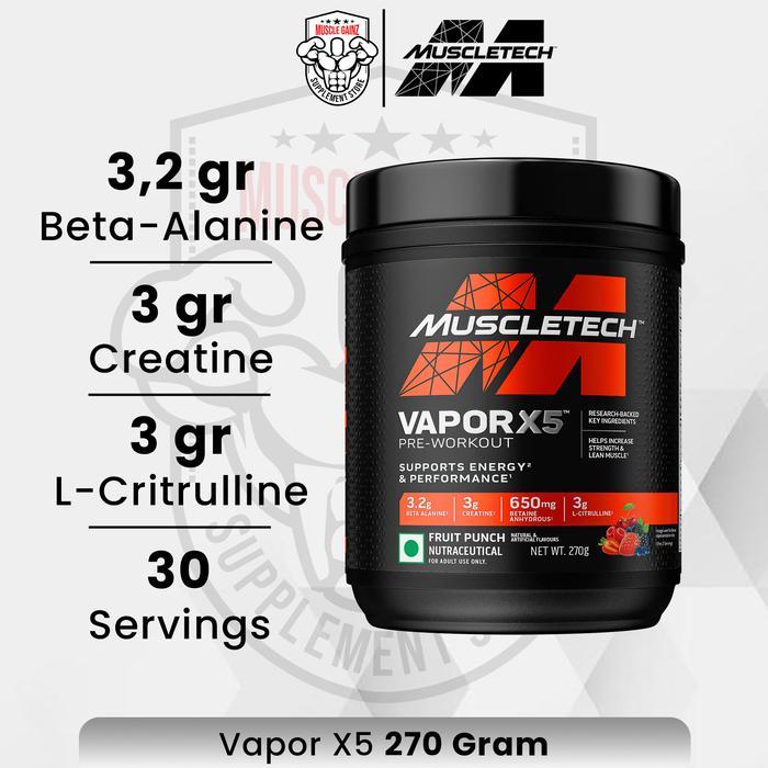 TERLARIS Muscletech Vapor X5 en 30 Serving Pre-Workout READY STOCK