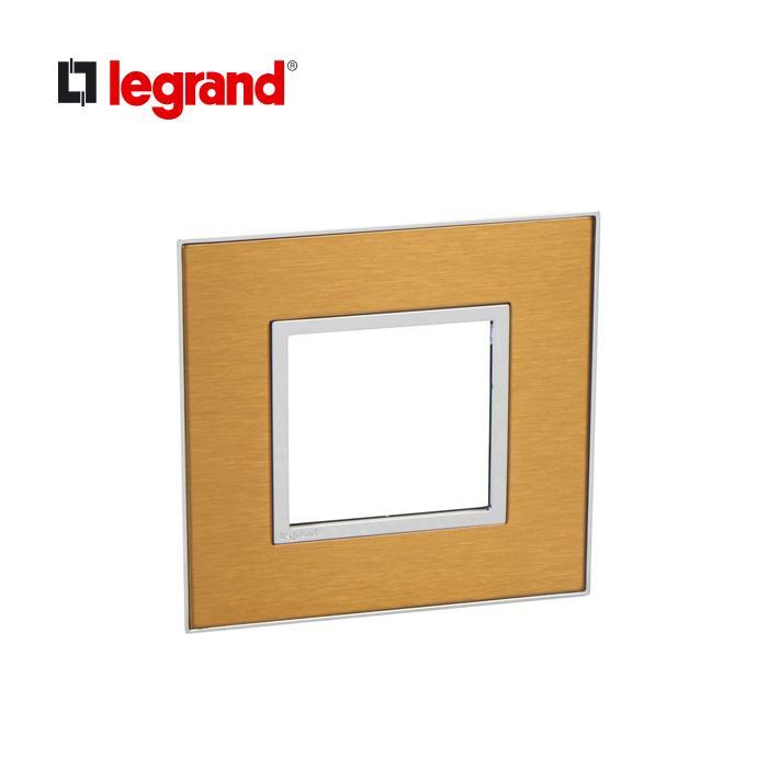 Legrand Plate 2 Sq Mod F-G Gold ss 576240