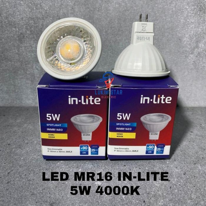 Lampu MR16 Inlite 5w/5watt Led Sorot Spotlight MR16 5W 4000K INLITE