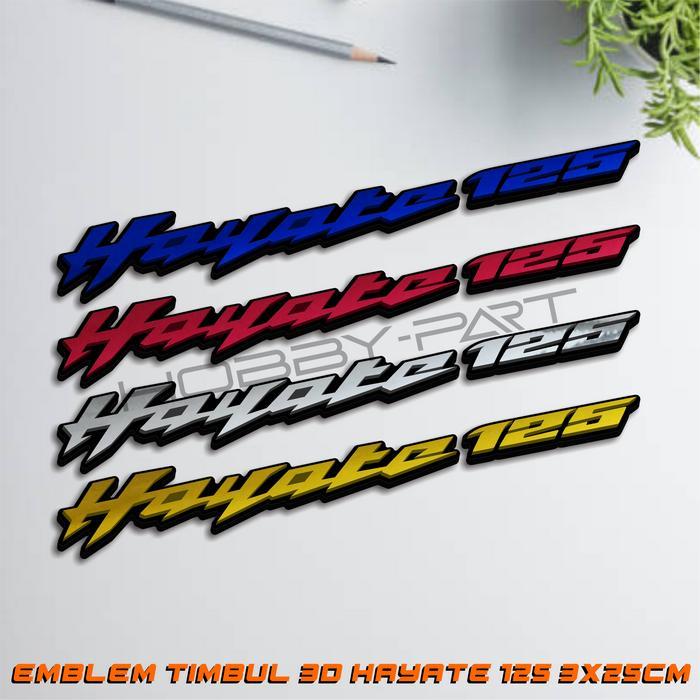 Emblem Hayate 125 Timbul 3d Laser Cutting