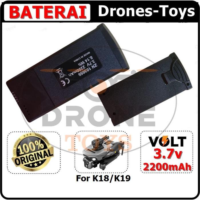 Battery Drone K18 MAX / K19 MAX GPS Batre 3.7V 2200mAh Baterai Drone K18 / K19 Original