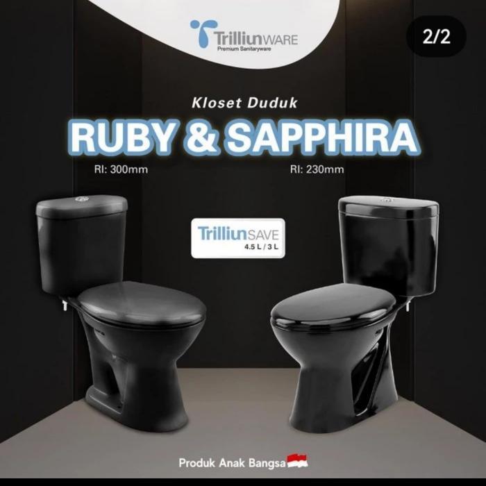 closet duduk Hitam / closet duduk Trilliun Black