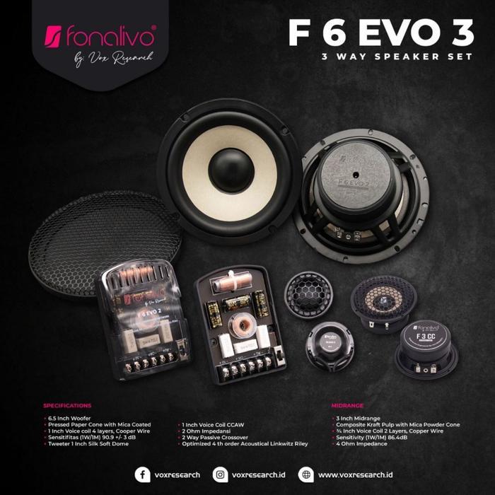 Ready Speaker 3 way Vox Fonalivo F6.3 EVO by vox Research Original Resmi