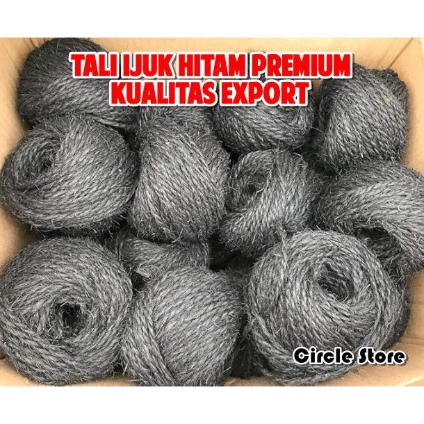 Tali Ijuk Hitam Premium Meteran / Tali Ijuk Pengikat Bambu / Tali Ijuk Proyek Konstruksi / Tali